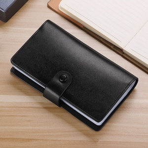 Porte-cartes de visite, d'identité et de permis de conduire en cuir véritable, couleur unie, grande capacité, multi-positions, pour homme - Product Image 4
