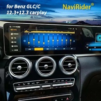 Reproductor Multimedia para Auto Benz Clase C GLC 2016-2022 con GPS Integrado, Pantalla Dual de 12.3+12.3 Pulgadas, Android 13, CarPlay, DSP, USB, 3G/4G/WiFi, para el Tablero