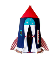 Rocket Shape Kids Play Tent Soft Toy Playhouse pour salle de jeux intérieure imaginative et pique-niques en plein air pour garçons