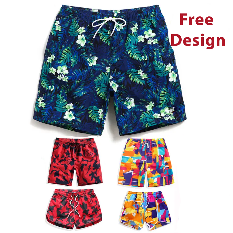 Pantalones cortos de secado rápido para hombre y mujer, ropa de playa Hawaiana de alta calidad con estampado 3D de varias tallas, para natación y tabla de surf