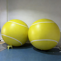 Ballon gonflable géant personnalisé en forme de balle de tennis, conception de logo gratuite, matériau PVC