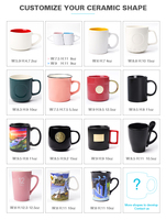 Tasses en porcelaine blanches avec impression de logo personnalisé, souvenirs touristiques, cadeaux, tasse à café en céramique de 11 oz