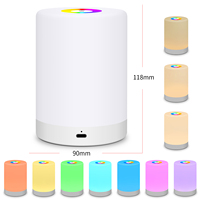 Veilleuse bébé RVB à changement de couleur avec minuterie, luminosité réglable en continu, lampe de chevet chaude pour allaitement, chambre de nouveau-né et chambre à coucher