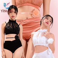 Ensemble de 2 pièces pour femmes 2025, bandeau en tissu écologique recyclable, vêtements de danse d'entraînement, solide, de haute qualité, rayon, vêtements de pole dance