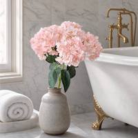 Branche d'hortensia artificielle en soie, fausse fleur d'hortensia multi-têtes, décoration de mariage et fournitures, décoration de vase pour la maison