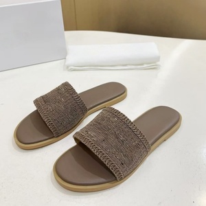 Sandalias de Playa Tejidas Étnicas para Mujer, Verano 2026, Planas, con Suela Suave de EVA, Antideslizantes, Cómodas, para Exteriores - Product Image 1