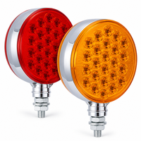 Nouvelle lampe de gabarit de pare-chocs étanche à 48 LED 24V haute luminosité, double couleur, clignotant et feu stop pour camion et remorque poids lourd