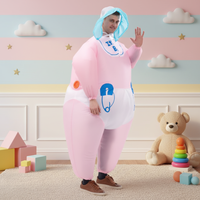 Costume de bébé pour adultes, convient aux tailles de 1,5 à 2 m. Parfait pour Noël, le cosplay, les fêtes, les spectacles sur scène, les soirées costumées et autres événements amusants.