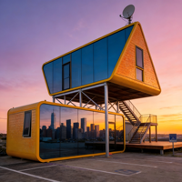 Cabine de luxe Apple prête à l'emploi en extérieur, maison-conteneur modulaire en acier pour usage résidentiel, hôtel flottant, maison flottante, panneau sandwich