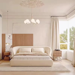 <span class=keywords><strong>Letto</strong></span> per Bambini a Forma di Nuvola, Set di Mobili per Camera da <span class=keywords><strong>Letto</strong></span>, <span class=keywords><strong>Letto</strong></span> King Size <span class=keywords><strong>Imbottito</strong></span> in Pelle per Bambini, Stile Crema, <span class=keywords><strong>Letto</strong></span> in Legno per Bambini - Product Image 2