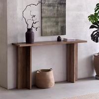 Table d'entrée en bois massif au design Wabi-Sabi chinois moderne, nouvelle armoire décorative artistique rétro pour villa, à placer au bout du mur