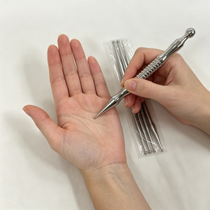 Stylo d'acupression double extrémité en acier inoxydable, outil de stimulation des méridiens pour la réflexologie des pieds et du visage - Product Image 2