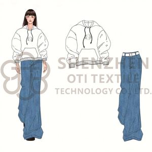 Fabricant de services OEM Personnalisez votre propre marque Style Sweat à capuche et pantalon Ensemble deux pièces pour femmes - Product Image 1