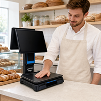 Sistem POS All-in-One dengan Layar Ganda 15,6 inci, Timbangan Terintegrasi, Printer Terpasang, Sistem Operasi Windows, Model RM-60