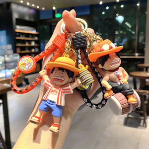 Trong Kho 3D Anime Luffy Hình Keychain Phim Hoạt Hình Nhân Vật Nami Zoro Sanji Chopper Keyring Mềm Silicone Ba Lô Búp Bê Keychain - Product Image 1
