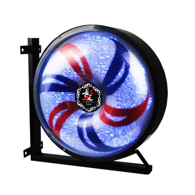 Hot Selling Salon Rotating Pole Light Hair Salon Turn LED Light Barber Pole Lamp Vintage Outdoor Wall Mounted Waterproof Lamp
