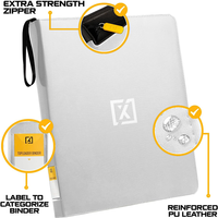 Álbum para Tarjetas con Cierre Superior y Logotipo Personalizado, Carpeta con Cierre Superior de 9 Bolsillos, 252 Ranuras, Álbum de Almacenamiento para Tarjetas Graduadas, Venta al Por Mayor