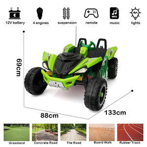 Go-Kart Nuevo Modelo de Alta Calidad, 12V, Cuatro Ruedas, Plástico, Control Remoto 2.4G, Carro de Karting para Niños - Product Image 2