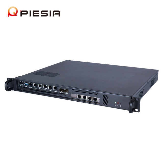 Piesia OEM J6412 1U Network Server Case DDR4 2*SFP+ 1G 6Lan Industrial Pfsense Firewall Pc 19 Inch 1U Rack Mount Server Chassis
