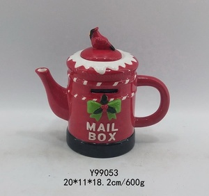 Casa natale di ceramica <span class=keywords><strong>teiera</strong></span> <span class=keywords><strong>rossa</strong></span> - Product Image 3