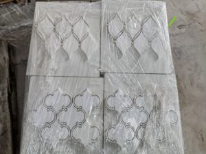 หินอ่อนสีขาวลาย Thassos ยอดนิยมพร้อมกระเบื้องโมเสกเปลือกหอยมุกวอเตอร์เจ็ทสำหรับตกแต่งห้องน้ำและห้องครัว - Product Image 5