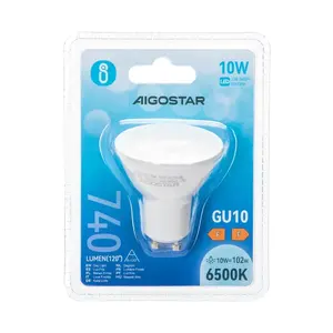Lampadina LED GU10 10W luce bianca 6500K - efficienza energetica, lunga durata, ideale per illuminare spazi domestici e - Product Image 2