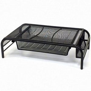 Metal <b>Desk</b> Monitor Stand <b>Riser</b> with Organizer Drawer - Product Image 1