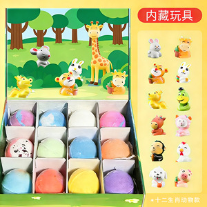 Bombes de <span class=keywords><strong>bain</strong></span> effervescentes colorées en forme de poisson au sel <span class=keywords><strong>marin</strong></span>, lot de 12 bombes de <span class=keywords><strong>bain</strong></span> océaniques avec <span class=keywords><strong>jouet</strong></span> flottant surprise et éducatif, coffret cadeau - Product Image 2