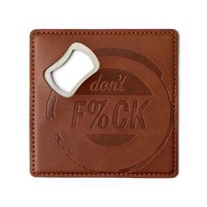 Customized Stainless Steel Square Bottle Opener Cover Multifunctional Portable Coaster Promotional Gift for Hotel Restaurant - Product Image 5