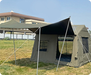 <span class=keywords><strong>Toldo</strong></span> de Lona Impermeable de Doble Capa de Algodón Resistente para Cabaña |   Refugio Portátil para Acampar al Aire Libre para Todas las Estaciones, de Fácil Montaje para Familias - Product Image 5