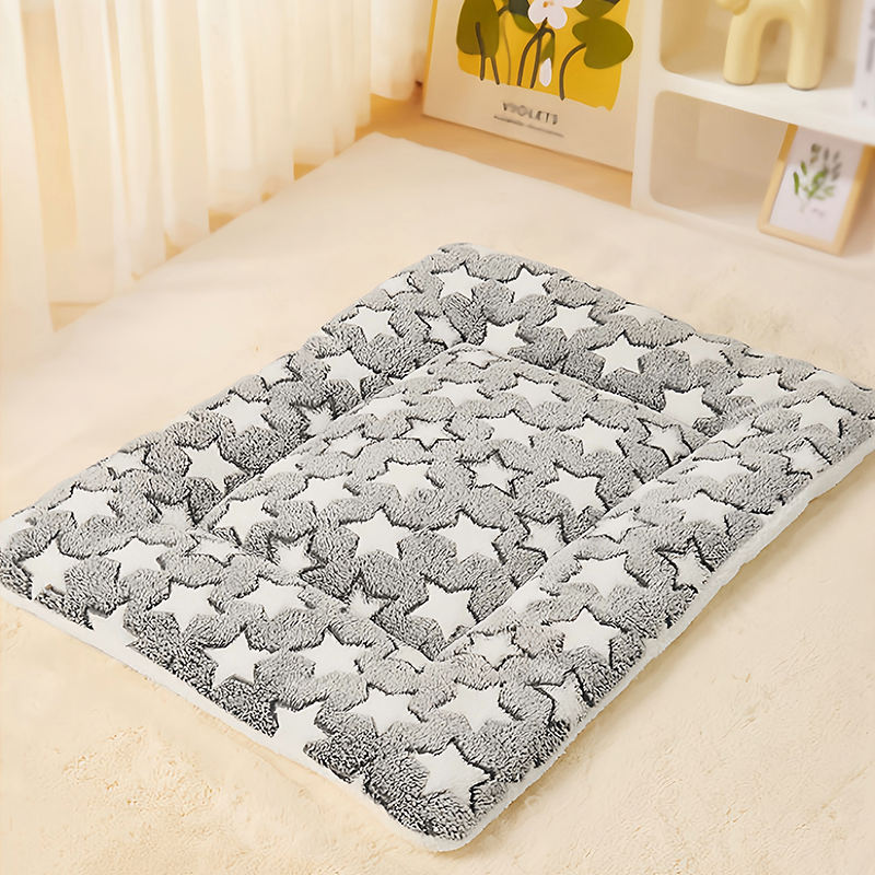 Gray Cushion with white stars Patterns