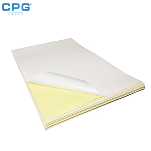 Feuille d'autocollants autocollants imprimables semi-brillants blancs A3 297x420mm avec support de transfert jaune en vrac - Product Image 1