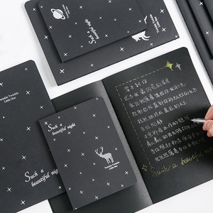 Sinh Viên Tự Làm Graffiti Trang Đen Bìa Mềm Giấy B5 A5 A6 Tạp Chí Máy Tính Xách Tay - Product Image 4