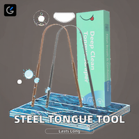 DR.PERFECT Grattoir à Langue en Acier Inoxydable en Forme de U FA04022 Portable pour Usage Domestique Soin Personnel Nettoyage Buccal Produit d'Usine
