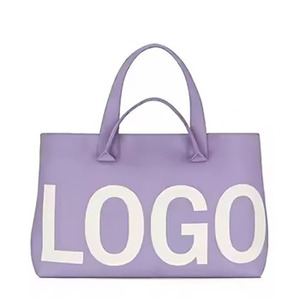 Sac fourre-tout et bandoulière en tricot pour femme, motif floral, avec fermeture éclair, taille moyenne, idéal pour les voyages, l'automne, l'été, la plage et les vacances, broderie personnalisée - Product Image 2