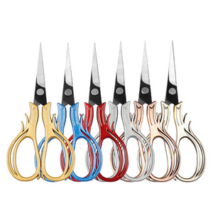 Stainless Steel Tailor Scissors With Pointed Tip For Sewing Embroidery Home Use Gold Blue Red Gray Copper Bronze Colors - Product Image 1