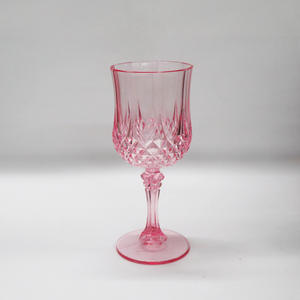 विंटेज डायमंड पैटर्न रंगीन प्लास्टिक लाल शराब कॉकटेल के लिए आधुनिक सादगी डिजाइन पार्टी 201-300 मिली - Product Image 3