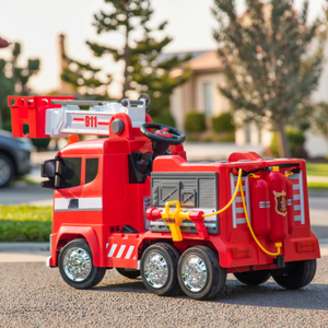Camión de Bomberos Eléctrico de Control Remoto de 12 Voltios de Alta Calidad para Niños, Juguete Personalizable con Certificación CE, con Ruedas Pequeñas para Bebés - Product Image 6