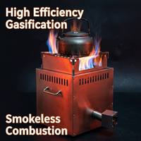 Poêle à bois portable sans fumée, brûleur à gaz pour le camping, cuisson en plein air
