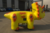 Trottinette électrique animatronique dinosaure à monnayeur CET pour enfants, modèle de trottinette dinosaure pour centres commerciaux, modèles animatroniques