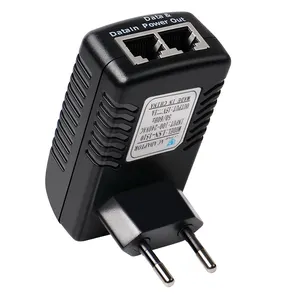 POE Adattatore 12W 15W Iniettore POE/Adattatori 24V 0.5A, 48V 0.5A Adattatore POE