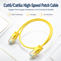Kabel Patch Cat6 Cat6a 250MHz UTP FTP SFTP CCA RJ45 Warna Kuning untuk Jaringan Rumah, TV Box, Monitor - Laris Terjual