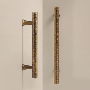 DOOROOM Handcrafted Hammered Brass Cabinet <strong>Door</strong> Handles for Bathroom Wardrobe 96/128/160mm - Product Image 2