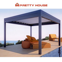 Gazebo extérieur en aluminium automatique moderne Pergola de terrasse rétractable