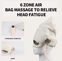 Masseur de tête avec compresse chaude, rechargeable, vibration, appareil de massage de la tête et des yeux, ABS, portable, usage domestique