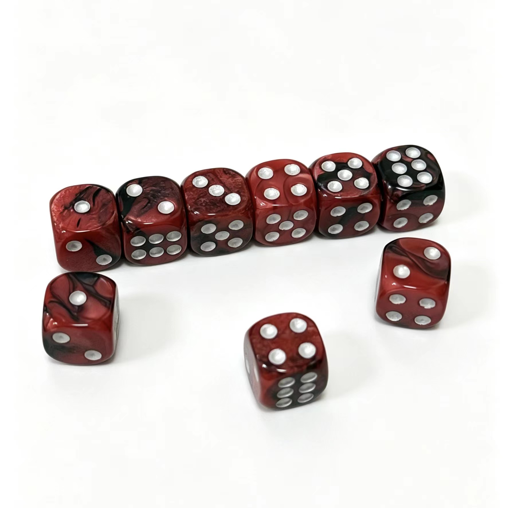 Rouge et noir mélangés