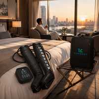 Masseur de jambes à compression d'air rechargeable professionnel, bottes à pompe DVT pour soulager l'œdème et prévenir les caillots sanguins
