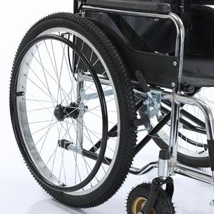 Electroplated Carbon Steel Wheelchair <b>Frame</b> 24 Inch Thickened Air Wheels Durable Lightweight Manual For Elderly Disabled - Product Image 2