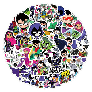 60 Pezzi Adesivi PVC Graffiti dei Teen Titans per Valigie e Borracce, Impermeabili, Decorazioni per la Casa, Vendita all'Ingrosso - Product Image 2
