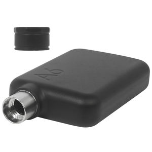 Botol air Memo Notebook datar persegi ramping besi tahan bocor 304 baja tahan karat A7 A5 A6 logam ODM tanpa plastik botol datar - Product Image 1